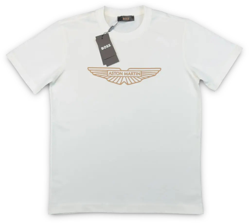 PLAYERA BOSS MOD. ASTON MARTIN BLANCO