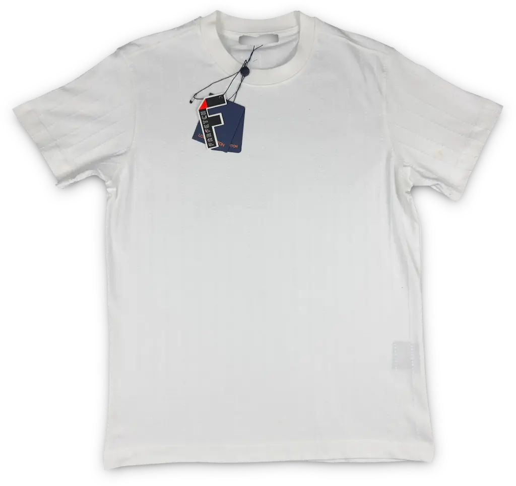 PLAYERA LV MOD. LINEA PUNTOS BLANCO 