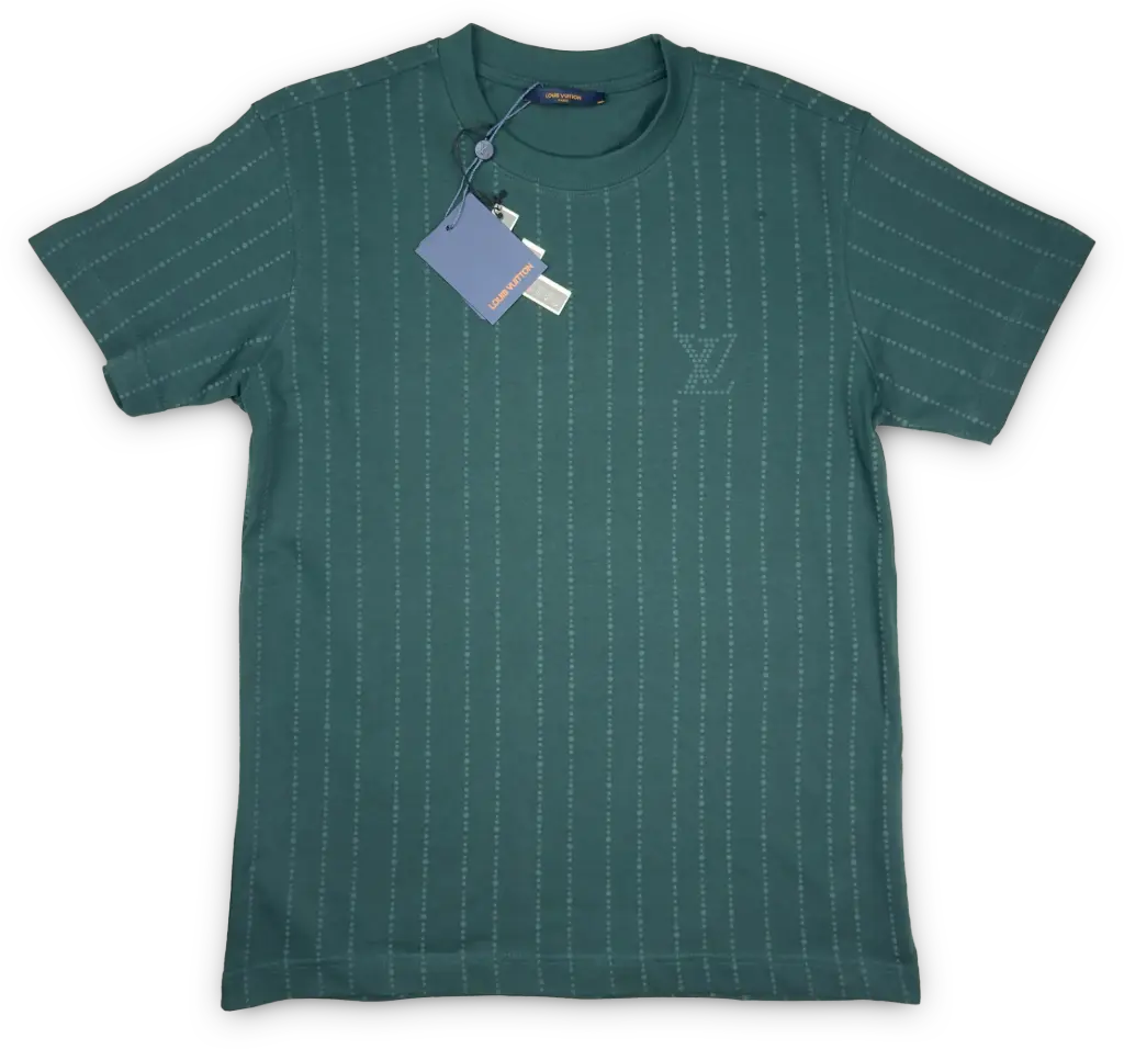 PLAYERA LV MOD. LINEA PUNTOS VERDE