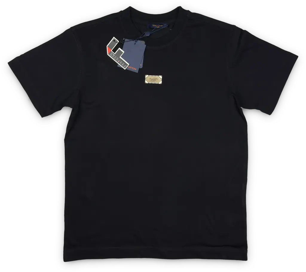 PLAYERA LV MOD. PLACA NEGRO