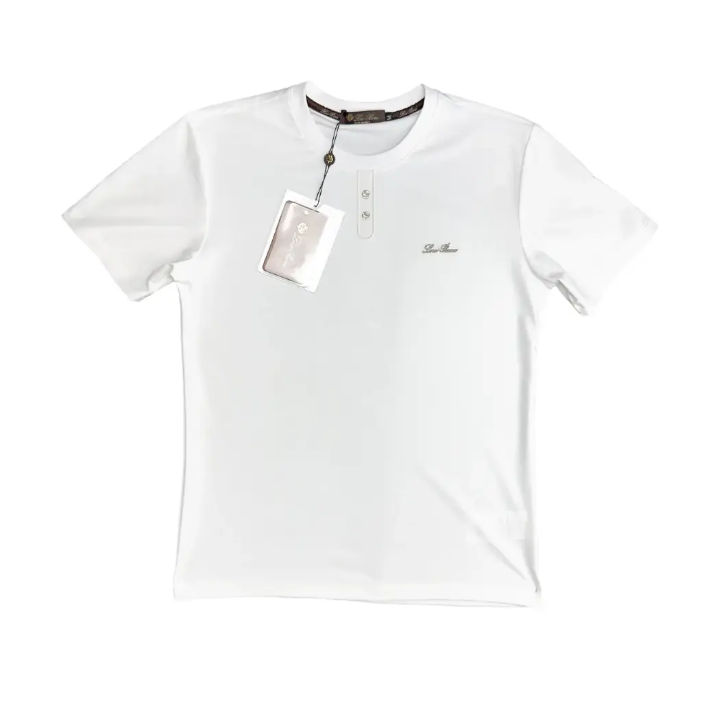 PLAYERA LORO PIANA MOD. 005 BOTONES BLANCO