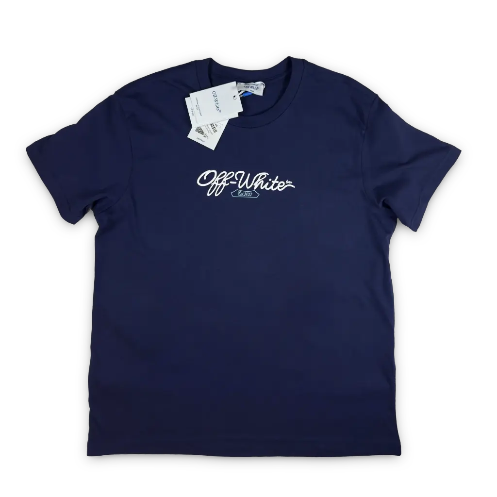 PLAYERA AMERICANA OFF WHITE color: Marino,modelo: 011,