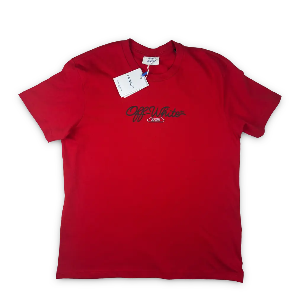 PLAYERA AMERICANA OFF WHITE color: Rojo,modelo: 011,