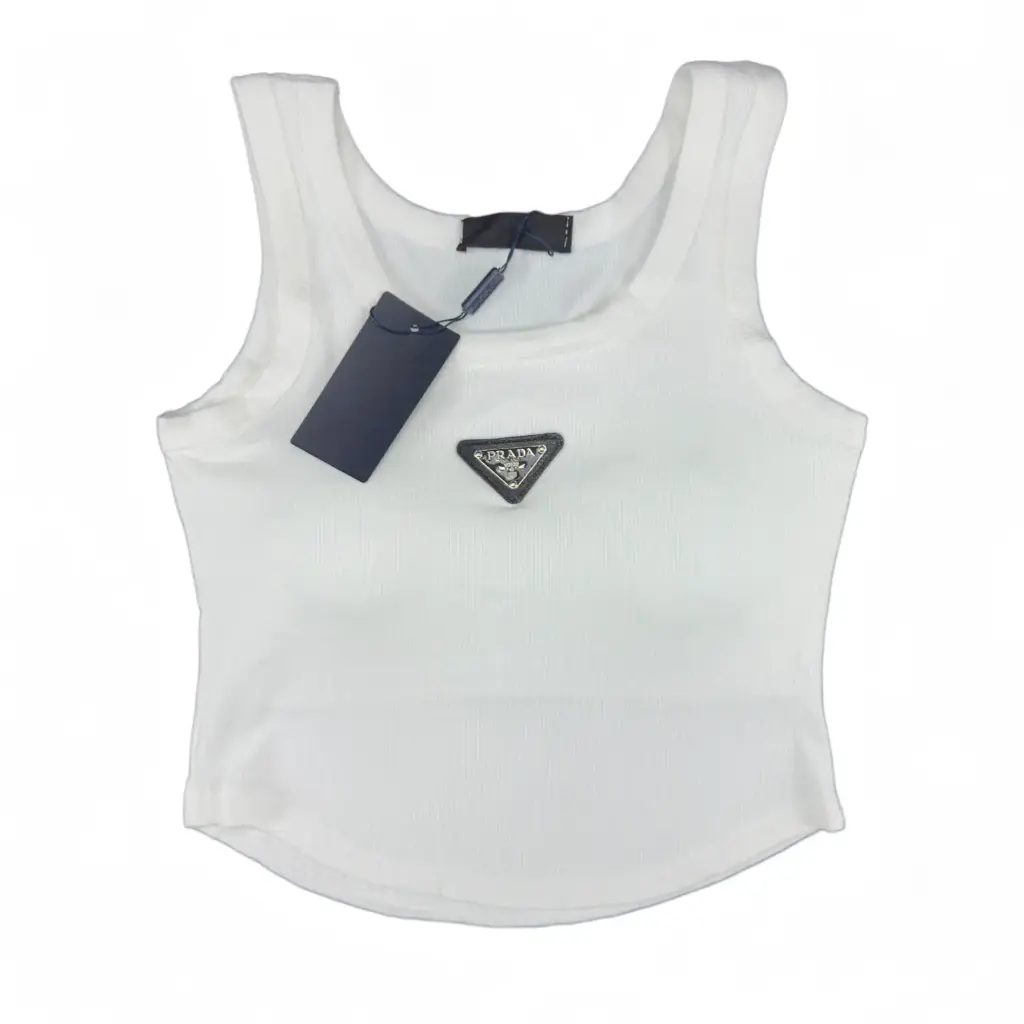 TANK TOP PRADA PLACA COLOR BLANCO
