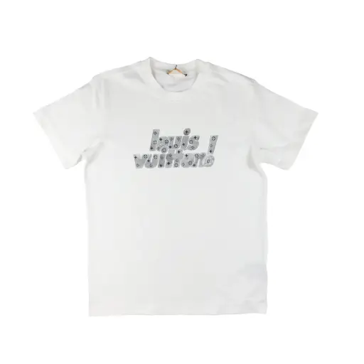 PLAYERA LV MOD. LETRAS BLANCO 
