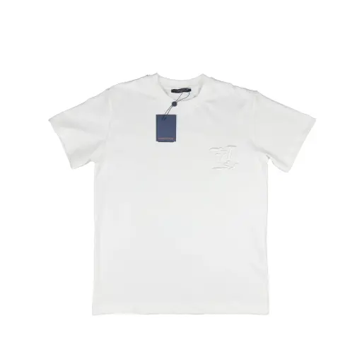 PLAYERA LV MOD. BORDADA BLANCO