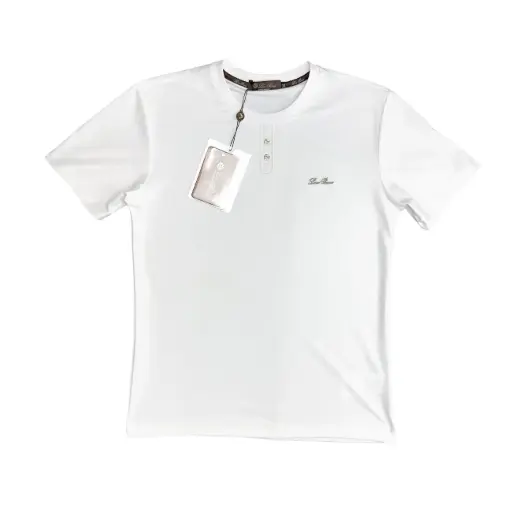 PLAYERA LORO PIANA MOD. 005 BOTONES BLANCO