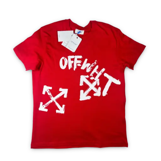 PLAYERA AMERICANA OFF WHITE color: Rojo,modelo: 012,