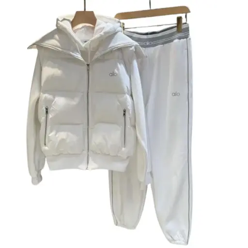 CONJUNTO 3 PIEZAS ALO YOGA BLANCO